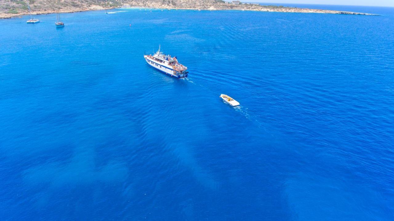 Constantinos The Great Beach Hotel Protaras Exterior photo The ferry boat approaching the island